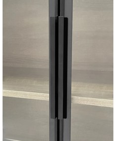 Dulap de baie cu iluminare LED, Negru | Aosom Romania