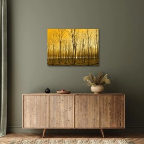 Tablou cu pădure în apus de soare (70x50 cm)
