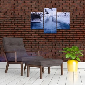 Tablou cu cascadele iarna (90x60 cm)