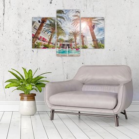 Tablou - palmier cu bazin (90x60 cm)