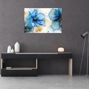 Tablou - Floral, pictură cu cerneală (90x60 cm)