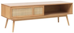Comodă TV în culoare naturală cu aspect de lemn de stejar 150x50 cm Barrali – Unique Furniture