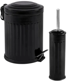 Set accesorii de baie (2 piese) d81 Negru 33.5x20.5 cm