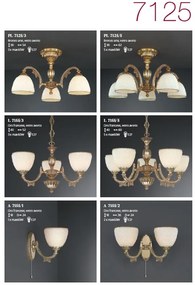 Lustra aplicata din alama cu 5 brate design italian 7125