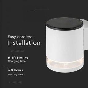 LED lampă solară de perete exterior 1W 3,7V 3000K IP54 1200mAh albă