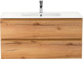 Vario Pull 100 dulap de bază cu chiuvetă stejar - stejar