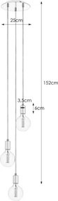 Markslöjd 106333 - Lustră pe cablu SKY 3xE27/60W/230V