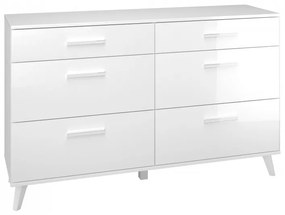 Secco 1140301 Comoda Alb Luciu/Alb