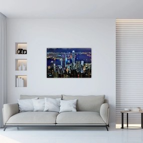 Tablou cu zgârie-norii noaptea (90x60 cm)
