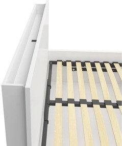Raft  multimedia pentru patul Tetrix 11 (alb lucios) (cu iluminat LED,cu USB). Promo -31%. 1098505