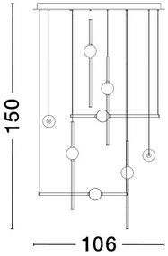 Lustra dimabila LED design modern ACROBAT