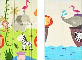 Covor de joacă pliabil față dublă, cu geantă