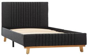 286619 vidaXL Cadru de pat, gri închis, 90 x 200 cm, material textil