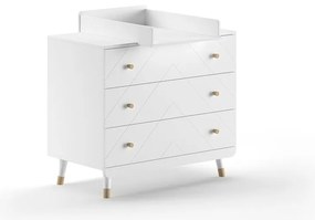 Comodă de copii albă cu masă de schimbat 100x100x74 cm Billy – Vipack