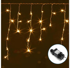Lanț LED decorativ de exterior Aigostar 75xLED/6W/230V 15x0,6m IP44 alb cald