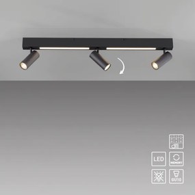 Schöner Wohnen 11794-18 - Spot LED DANTE 3xGU10/10W+LED/14,4W negru