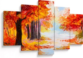 Tablou - Pictura, toamna colorată (150x105 cm)