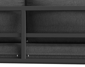 Set de lounge pentru grădină pentru 6-7 persoane, mobilier din ratan cu cadru din fier galvanizat și picioare reglabile, inclusiv perne de șezut și spătar, Gri