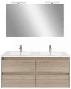 Mobilier complet de baie Porto Prime 120 în culoarea stejarului Sonoma