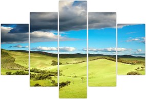 Tablou - Peisaj verde cu dealuri (150x105 cm)