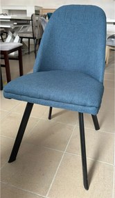 PRODUS RESIGILAT - Scaun PABLO, albastru/negru, stofa clasica/metal, 4