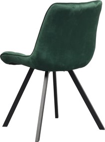 Scaun de luat masa, ţesătură Velvet verde închis/negru, SAMIRA
