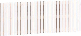 vidaXL Tăblie de pat pentru perete, alb, 159,5x3x60 cm, lemn masiv pin