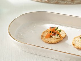 Frondosa Ceramică Farfurıe Ovală 30 Cm Light Cream