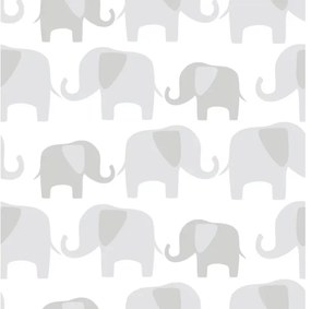 Tapet din vinil cu elefantei Gray Elephant Parade