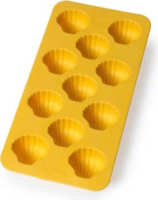 Forma cuburi de gheata cu capac Lekue 1009041, 23 x 11,8 x 3,2 cm, 11 forme, -40 +60 °C, Galben