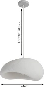 BRILAGI - Lustră pe cablu WABI SABI 1xE27/60W/230V Ø 40 cm albă