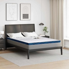 vidaXL Păturile pentru saltea Alb și albastru 160 x 200 cm