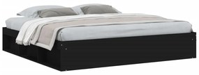 3203888 vidaXL Cadru de pat, negru, 200x200 cm
