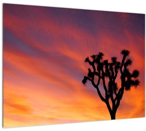 Tablou apus de soare deasupra siluetei unui copac (70x50 cm), în 40 de alte dimensiuni noi
