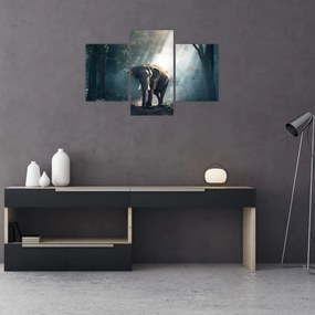 Tablou cu elefant în djunglă (90x60 cm)