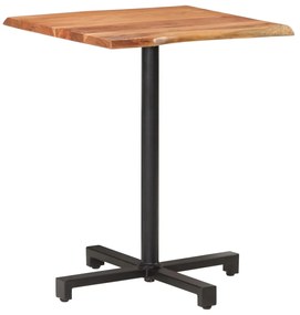Masa de bistro, muchii naturale, 60x60x75 cm, lemn masiv acacia 1, 60 x 60 x 75 cm, lemn de acacia cu margini organice
