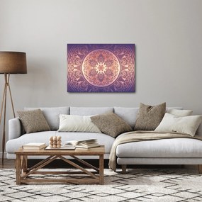 Tablou - Mandala pe gradient violet (70x50 cm)