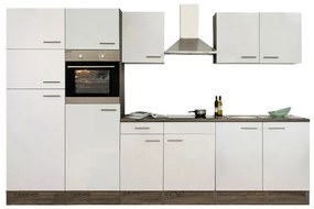 Mobilă de bucătărie Yorki 330, corp din stejar Yorki, cu față alb satinat