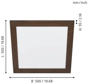 Eglo 99474 - Plafonieră LED PIGLIONASSO LED/20W/230V 500x500 mm