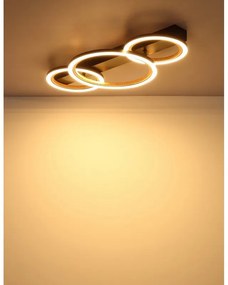 Plafoniera LED aluminiu cu efect de lemn DAKARI I