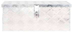 Cutie de depozitare, argintiu, 60x23,5x23 cm, aluminiu Argintiu, 60 x 23.5 x 23 cm, 1