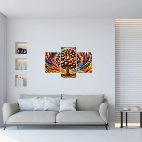 Tablou – Arbore colorat cu mere (90x60 cm)