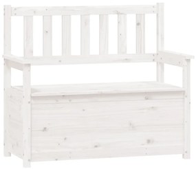 823560 vidaXL Bancă, alb, 112,5x51,5x96,5 cm, lemn masiv de pin