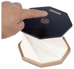 Decorațiune luminoasă neagră cu USB ø 12 cm Twist Hexagon – Gingko