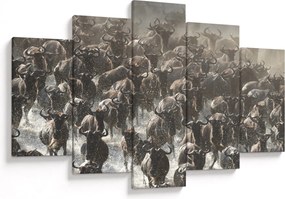 Tablou - Turmă de antilope sălbatice (150x105 cm)