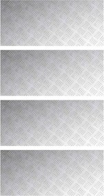 vidaXL Trepte Dreptunghiular 4 pcs Argintiu 90 x 40 cm Aluminiu