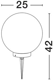 Corp cu tarus iluminat exterior decorativ IP65 MOON D-25cm