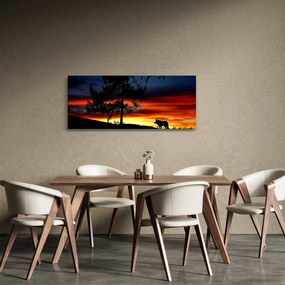 Tablou - Silueta unui lup (120x50 cm)