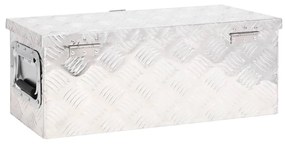 Cutie de depozitare, argintiu, 60x23,5x23 cm, aluminiu Argintiu, 60 x 23.5 x 23 cm, 1