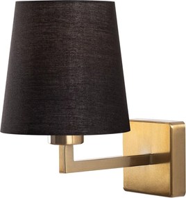 Lampa perete 4654, negru/auriu, metal/material textil, 18x24x30 cm